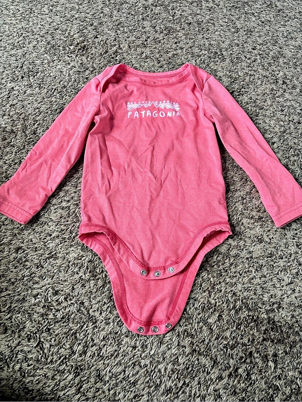 Patagonia Capilene Baselayer Baby Pink Baselayer Bodysuit Size 12-18M